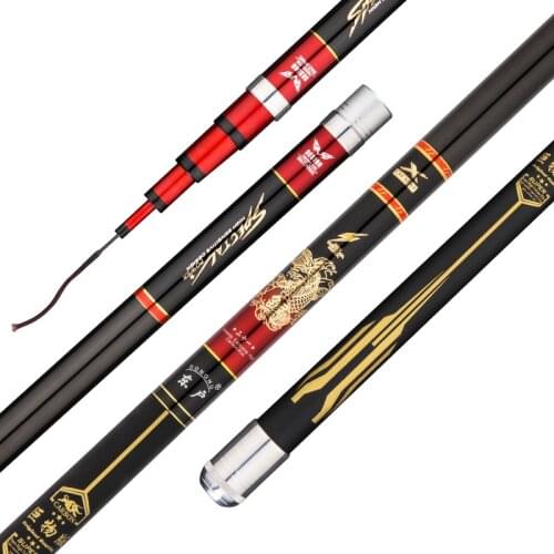 4.5m -10m Power Hand Rod 19 Tonalty 12H Super Hard Distant Throwing Pole Sturgeon and Squid Fishing Olta Peche Pesca