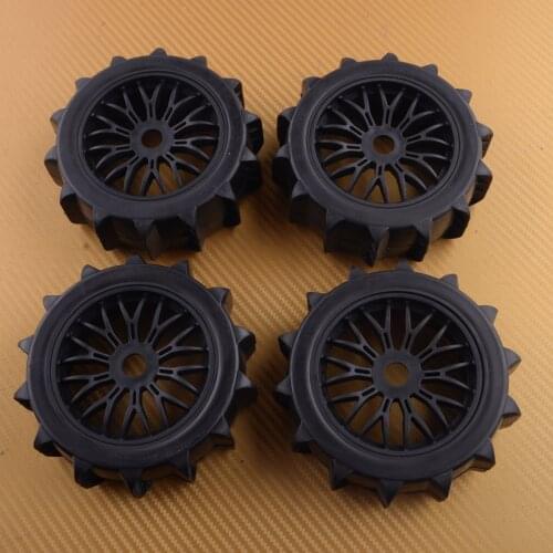 4pcs Hex 17mm Black Snow Sand Master Paddles Wheel Tires Fit For RC 1/8 Off Road Buggy Accessory