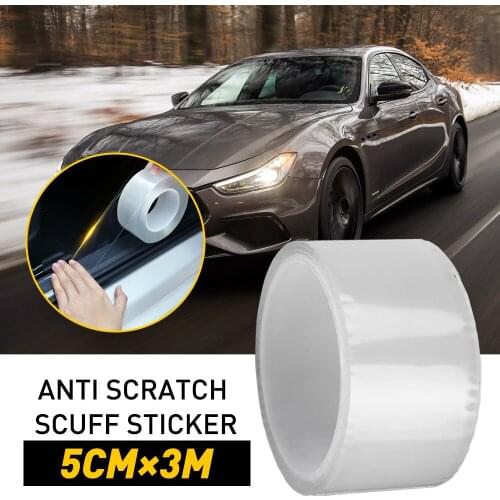 5CM*3M Car Stickers Door Edge Protector Vinyl Wrap Car Door Sill Sticker Anti Scratch Strip Transparent Film Protection Style