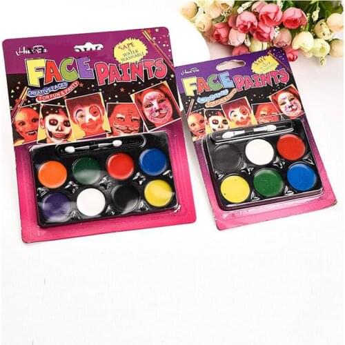 6/8 Colors Face Painting Pencils Splicing Structure Face Paint Crayon Christmas Body Painting Pen Stick Children Party Makeup