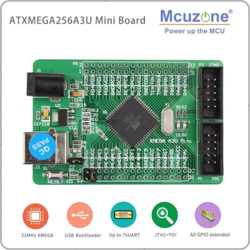ATxmega256A3U Mini Board USB PROGRAM PDI JTAG AVR board atmel xmgea256A3 U MCU IC 256A3U