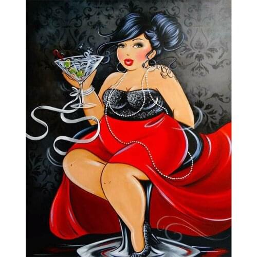 Bar Sexy Woman Diamond Painting Portrait Round Full Drill Oil Nouveaute DIY Mosaic Embroidery 5D Cross Stitch Home Decor Gifts