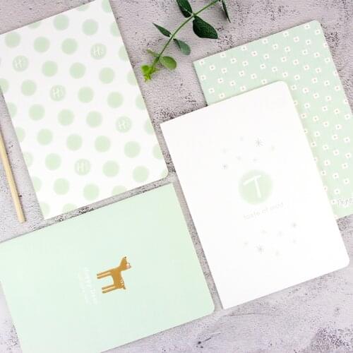 School Supplies 4 PCS B5 Soft Cover 36 Sheets Hidden Sewing Notebook With Line Pages Printing