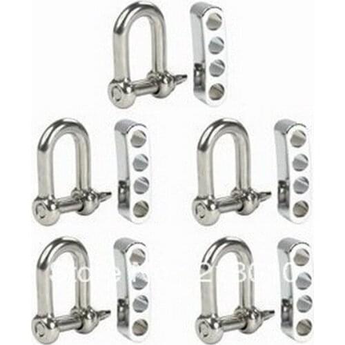Fast Free ship Stainless 10pcs/lot Steel Adjustable Shackles / Buckles, Great for Paracord Bracelets