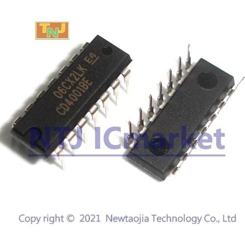 50 PCS CD4001BE DIP-14 CD4001 CMOS Quad 2-Input NOR Gate IC CHIP