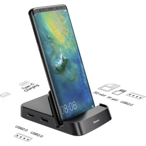 7 In 1 Converter Base Type C HUB Docking Station USB C To HDMI-compatible Dock Power Adapter for Huawei Samsung IPhone