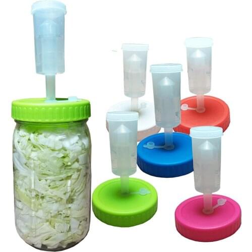 Mason Jar Fermentation Lid Premium Mason Jar Fermenting Lid With Silicone Ring And Airlock Fermentation Kit For Wide Mouth Jars