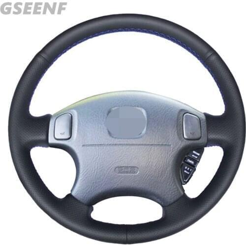 Car Steering Wheel Cover for Honda CRV CR-V 1997-2001 Odyssey 1998-2001 Black Hand-sewing Leather Auto parts