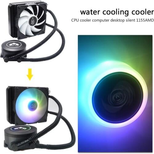CPU Water Cooling Cooler Fan Ventilador 4pin Heatsink for Intel LGA 1155 AMD Desktop Computer PC Case Radiator