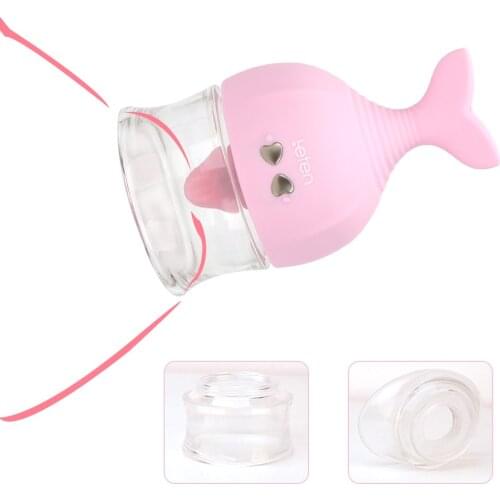 Nipple Sucker Massager Female Orgasm 7 Frequency Vibration Licking Vibrator Vaginal Clitoris Stimulator Tongue Vibrator Sex Toys
