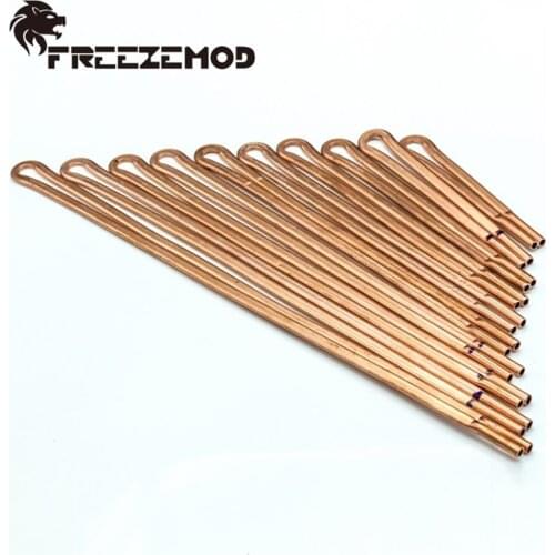 2pcs Freezemod Flat Copper Pipe OD4.5MM Loop T2 Pure Copper Tube Heatsink For Laptop Water Cooling Refit 10/20/25/30CM Notebook