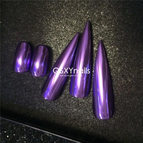 20g/50g Metal Violet Mirror Powder Nail Chrome Powder Foil Pigment Glitter Smooth Rubbing for Nail Art Gel Nail Polish
