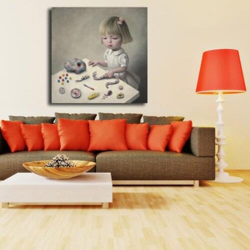 Wall Artwork Canvas Prints 1 Panel Painting Cute Cartoon Girl Home Decoration Pictures Modular Modern Frame Living Room Poster