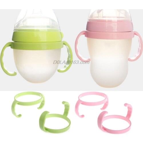 New Style 2pcs Baby Feeding Bottle Trainer Easy Grip Plastic Handles Holder for Comotomo Baby Feeding Bottle Accessories