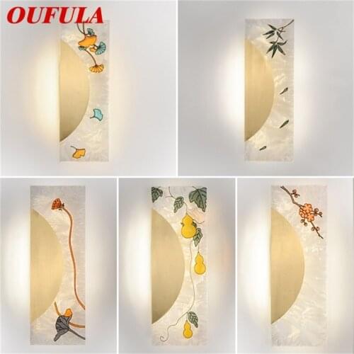 OUFULA New Wall Lamps Contemporary Brass Creative LED Sconces Light For Home Decoration
