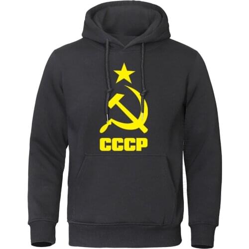 Autumn Mens Clothing CCCP Russian Men Hoodies USSR Man Streetwear Moscow Male Pullovers Quality Soviet Union