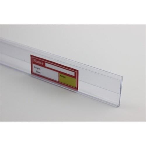 32mm N S data strip PVC label holder clip strip shelf protection guardrail POP sign tag banner holder clip strip shelf talker