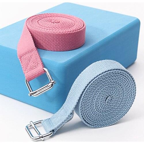 Yoga Strap Polyester Cotton 2.5 m*2.5cm Yoga Rope Strap Stretch Exercise Straps Flexibility For Gym Pilates Yoga Accessories