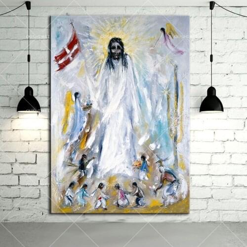 Top Artist Hand-painted High Quality Abstract Jesus Portrait Oil Painting For Wall Art Modern Abstract Decorative Painting