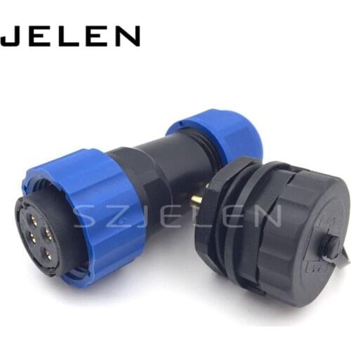 SD20 waterproof connector 4 pin plug and socket IP68 auto electrical waterproof 4 pin connector panel mount connector