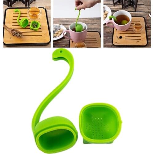 Silicone Material Dinosaur Cute Tea Maker Hanging Green Tea Filter Strainer Diffuser High Resistance Tea Leak Tea Filter