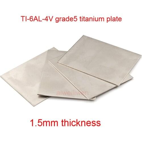 1.5mm thickness grade 5 titanium plate GR5 dynamic plate TI-6AL-4V titanium alloy sheet BT6 TA6V YATB640 TC4 medical Ti sheet