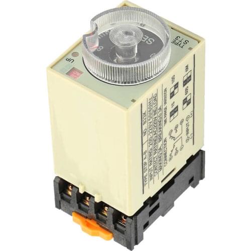 Solid State Relay ST3PA B 0 TO 10S Power On Delay Timer Relay Knob Control Time Relay with Base AC 220V Latching Relay Socket