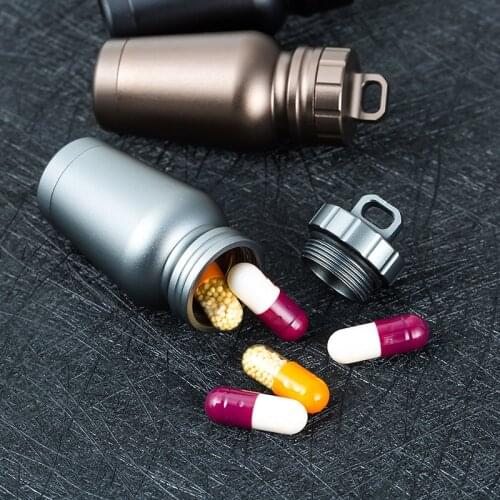 EDC Aluminum alloy outdoor waterproofing cans are tightly sealed and do not enter the water survival tool