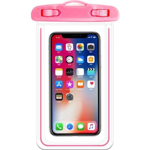 Universal Waterproof Phone Case for Water Sports Fluorescent Waterproof Bag For iPhone Huawei Xiaomi Samsung While Swimming