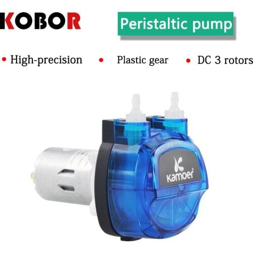 High quality High-precision peristaltic pump(DC motor 3 rotors) with Plastic gear drive(Norprene tunbe or silicone tube)