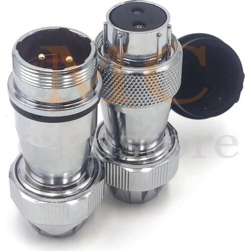 WS20 2-12 Pin Plug Female Socket Male Aviation Connector Waterproof Metal Threaded Panel Connector AC and DC Signal LED Industry