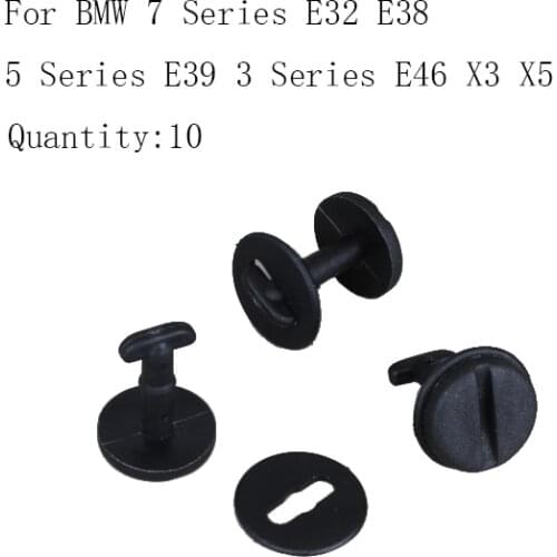 For BMW 7 Series E32 E38 5 Series E39 3 Series E46 X3 X5 Carpet Floor Mat Clips Trim Fastener Black