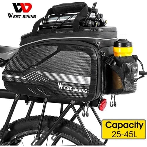 WEST BIKING Bike Bag Bicycle Trunk Bag Back Seat Bag EVA Hard Shell Bike Luggage Bag Travel Bags Cycling Bags Camera Bags