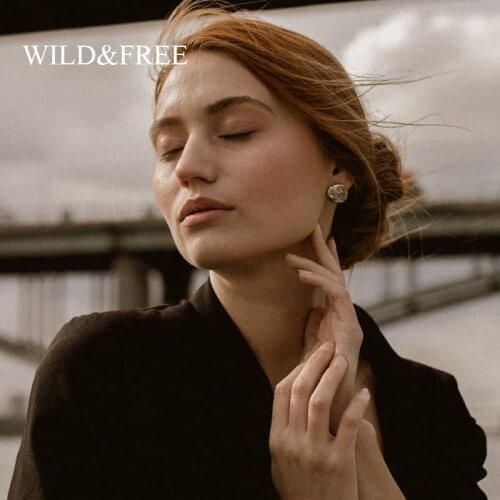 Wild&Free Vintage Irregular Small Round Stud Earrings For Women Alloy Texture Sun & Moon Star Studs Earring Jewelry Brincos Gift