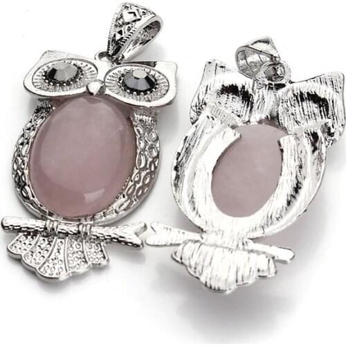 Fashion Animal Owl Design Statement Vintage Silver Color Choker Necklaces Charms Pendants For Women DIY Jewelry Making F1996