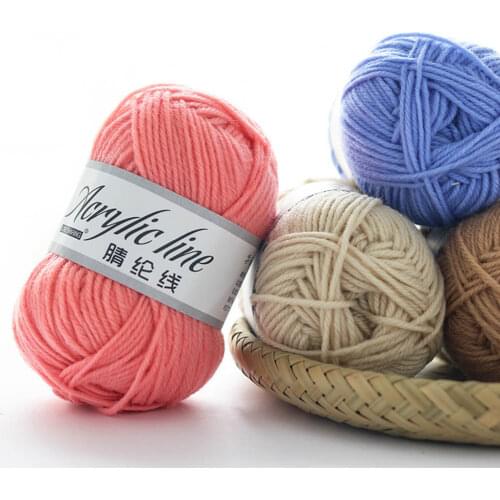 50g/Ball Acrylic Wool Yarn Thread Warm DIY Knitting Soft Baby Sweater Hat Knitted Kids AdultScarf Supersoft Wholesale 64Colors