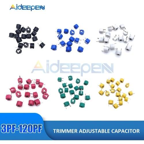10pcs JML06-1 6mm 5PF 10PF 20PF 30PF 40PF 50PF 60PF 70PF 120PF Trimmer Adjustable Capacitor 5P 10P 20P 30P 40P 50P 60P 70P 120P