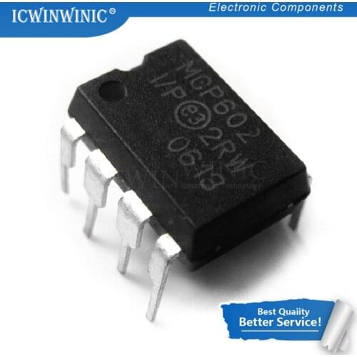 10piece MCP602-I/P MCP602 DIP8 DIP 2.7V to 5.5V Sing new original In Stock