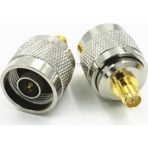2PCS N Male Plug to RP-SMA Female Plug RF Coaxial Adapter Connector