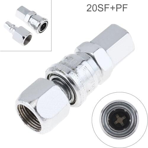 2setsTL-S12 20SF+PF High Speed Steel Pneumatic Fitting Quick High Pressure Connector with Dual-interface and Telescopic Buckle