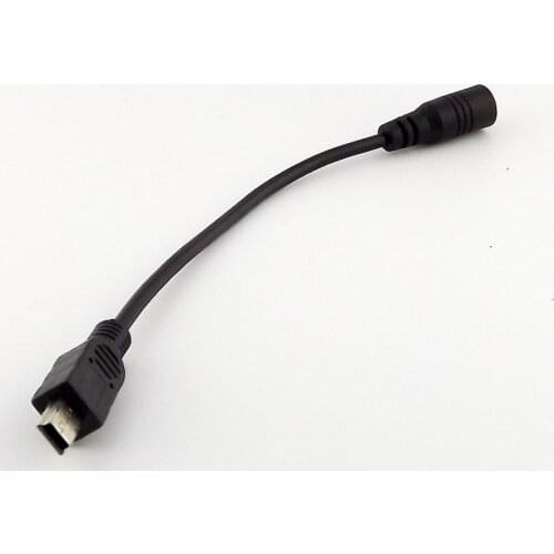 2pcs DC Power Supply Adapter Female 4.0 x 1.7mm To Mini USB 5 Pin PSP Converter Cable 15cm