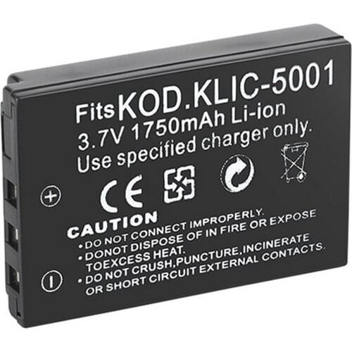 Rechargeable Lithium-ion Battery Pack for Kodak KLIC-5001 and Sanyo DBL50, DB-L50, DB-L50A, DB-L50AU