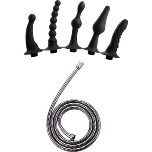 Anus Douche Enema Flush Flex Tip Cleaning Bidet Anal Shower Portable Vaginal Douche Enema Shower Anal Vaginal With One Hose