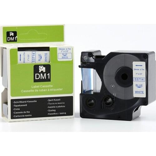 Free ship 24mm*7m mixed 5 colors dymo label maker DYMO D1 53710 53711 53712 53713 53714 Compatible for DYMO label printer