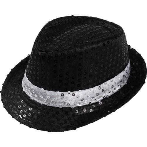 Sequin Fedoras Hats Street Kids Adult Dance Korean Version Jazz Hat Patchwork Fashion New Unisex Simple Performance Props Hat