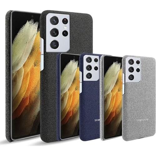 Samsung Galaxy S21 S30 Plus UItra Phone Case Cloth Texture Woven Cover Suede Leather Canvas Back Protective Shell For s21+ s30