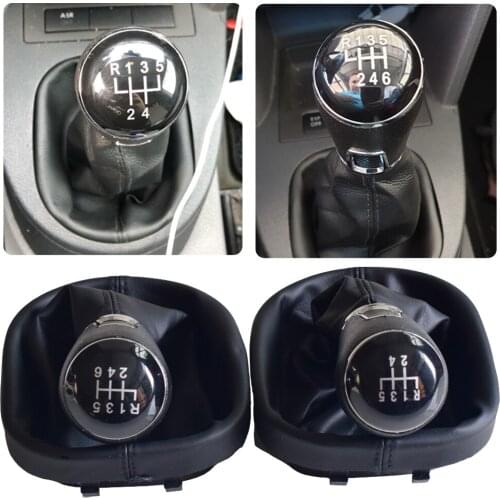 Car Styling Gear Shift Knob Lever Stick Gaiter Boot Cover Collar Case for Volkswagen VW CADDY II 2 MK2 / TOURAN 2004-2009