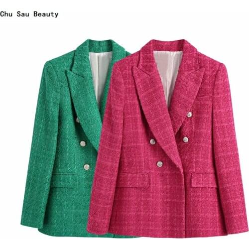 Женские двубортные пиджаки Chu Sau beauty China At AliExpress