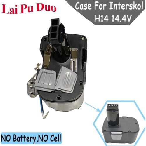 For Interskol H14 14.4V Ni-CD Plastic Case (No battery No cells) DA-13 / 14.4E Power Tool Battery Shell Cover