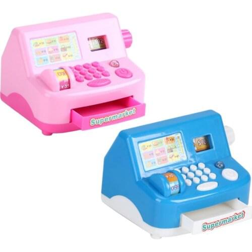Simulated Supermarket Cash Register Toy Small Home Appliance Pretend Play Toys for Children Role Play Toy Gift